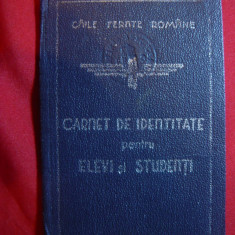 Carnet de Identitate cu cupoane calatorie CFR pt. elevi si studenti