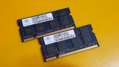 Kit 2GB DDR2 Laptop,1GBx2,NANYA,667Mhz,PC2-5300,CL5 foto