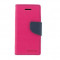 Husa tip carte Mercury Goospery Fancy Diary roz + bleumarin pentru Apple iPhone 5/5S/SE