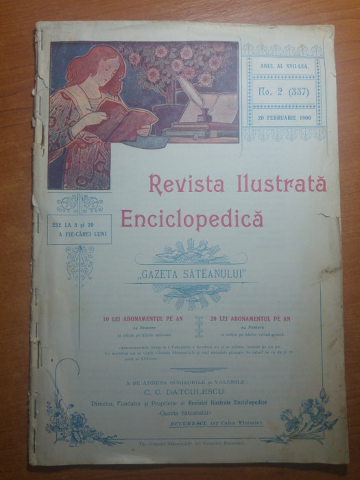 revista ilustrata enciclopedica 20 februarie 1900-art. scris de i.l. caragiale