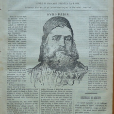 Ziarul Resboiul , nr. 22 , 1877 , gravura ; Avdi Pasa