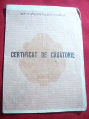 Certificat de casatorie 1951 foto