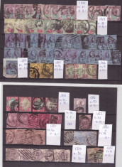 Marea Britanie 1887-1929 - lot timbre stampilate val. Mi 850EUR foto