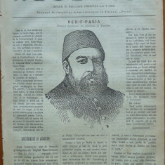 Ziarul Resboiul , nr. 25 , 1877 , gravura ;Redif Pasa ,fostul Ministru de Razboi
