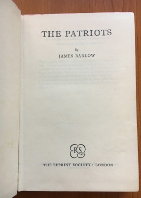 THE PATRIOTS - James Barlow (carte in limba engleza) foto
