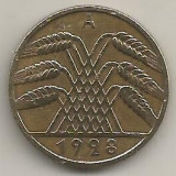 GERMANIA 10 PFENING 1928 [1] Litera A , VF , livrare in cartonas, Europa, Bronz-Aluminiu