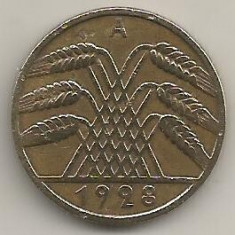 GERMANIA 10 PFENING 1928 [1] Litera A , VF , livrare in cartonas
