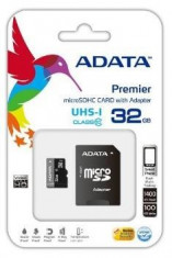 Card memorie Adata micro SDHC UHS-I 32GB + adaptor SDHC AUSDH32GUICL10-RA1 foto