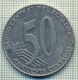 10073 MONEDA - ECUADOR - 50 CENTAVOS -anul 2000 -starea care se vede, America Centrala si de Sud