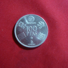 Moneda 100 Pesetas 1980 Spania -pt.Camp. Mondiale Fotbal 1982 Juan Carlos I , NC