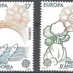 Europa-cept 1986 - Andorra Spaniola 2v.neuzat,perfecta stare(z)