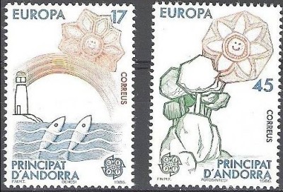 Europa-cept 1986 - Andorra Spaniola 2v.neuzat,perfecta stare(z) foto