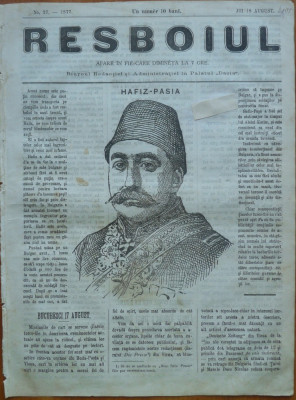 Ziarul Resboiul , nr. 27 , 1877 , gravura ; Hafiz Pasa foto