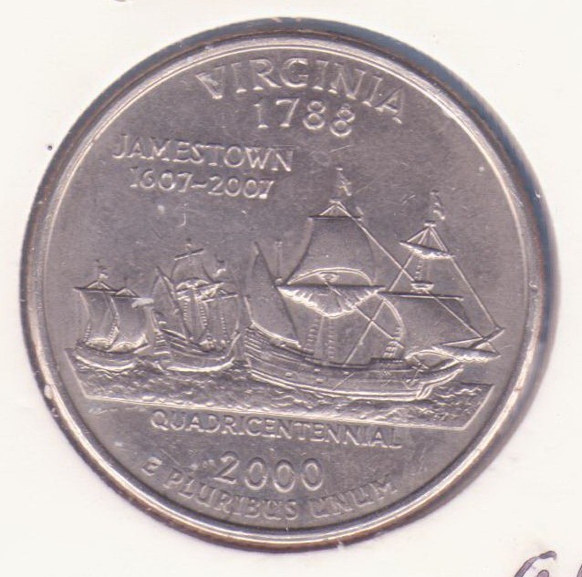 (M1401) MONEDA SUA - QUARTER DOLLAR 2000, LIT. P - VIRGINIA