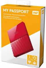 HDD extern WD My Passport Ultra NEW 1TB, 2.5&amp;quot;, USB 3.0, Rosu foto