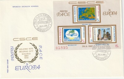 Romania FDC CSCE ,nr lista 1043. foto