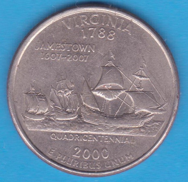 (M1499) MONEDA SUA - QUARTER DOLLAR 2000, LIT. P - VIRGINIA