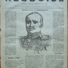 Ziarul Resboiul , nr. 18 , 1877 , gravura ; Generalul A. Baranzoff