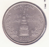 (M1398) MONEDA SUA - QUARTER DOLLAR 2000, LIT. P - MARYLAND, America de Nord
