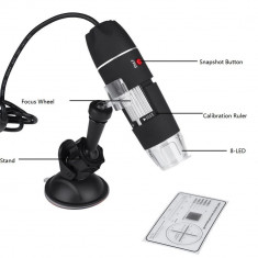 Microscop digital-Video si Foto-USB-500X -2MP- 8 LED-uri foto