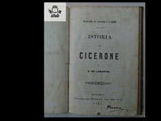 Istoria lui Cicerone de D. de Lamartine Bucuresci 1862 141 pag foto