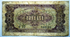 218 ROMANIA RPR 3 LEI 1952 SR. 194 foto