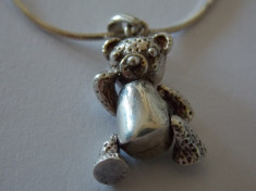 Lantisor argint cu pandant &amp;quot; Happy Teddy Bear &amp;quot; -1696 foto