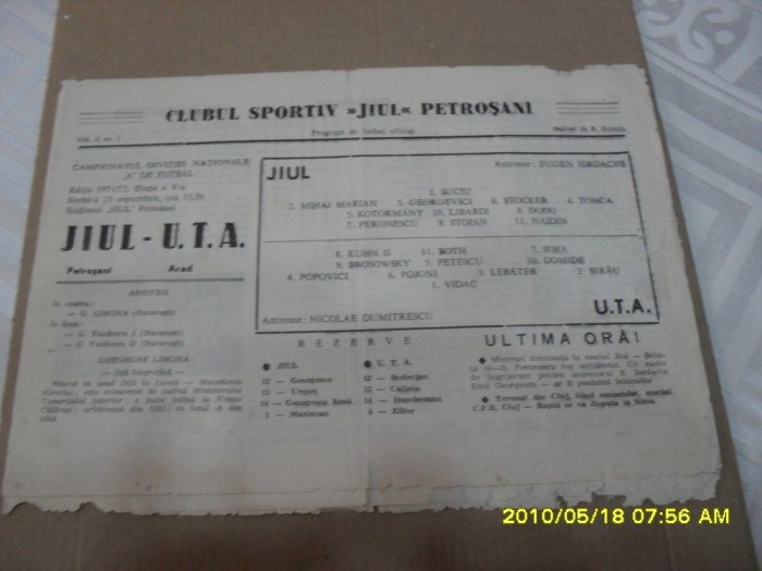 program Jiul - UTA