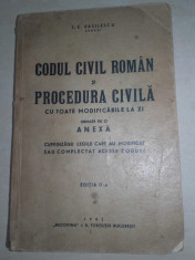 CODUL CIVIL ROMAN SI PROCEDURA CIVILA, 1942 foto