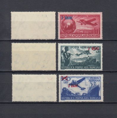 AVIATIE VALORI MARI SUPRATIPAR 1952 LP 319 - SERE MNH foto