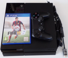 Consola Sony PlayStation 4 Black PS4 HDD 500Gb Joc FIFA 15 Original impecabil foto