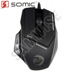 **NOU**Mouse Gaming Somic Jizz Sorcerer G1980 Black, 2400 dpin...GARANTIE 1 AN! foto