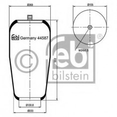 Burduf, suspensie pneumatica - FEBI BILSTEIN 44587 foto