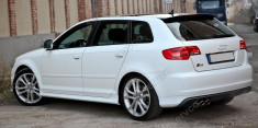 Prelungire spoiler difuzor bara spate Audi A3 8P Sportback S3 S line ver2 foto