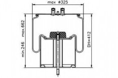 Burduf, suspensie pneumatica - PE Automotive 084.118-42A foto