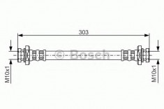 Furtun frana SUZUKI WAGON R+ 1.3 - BOSCH 1 987 476 436 foto