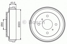 Tambur frana NISSAN PRIMERA 1.8 16V - BOSCH 0 986 477 198 foto