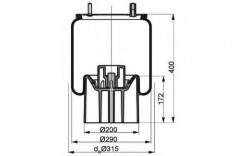 Burduf, suspensie pneumatica - PE Automotive 084.219-51A foto