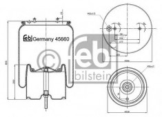 Burduf, suspensie pneumatica - FEBI BILSTEIN 45660 foto