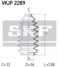 Ansamblu burduf, directie SUZUKI SUPER CARRY bus 1.0 - SKF VKJP 2289 foto