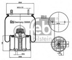 Burduf, suspensie pneumatica - FEBI BILSTEIN 39995 foto