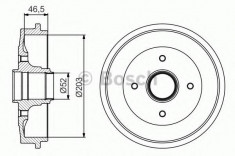 Tambur frana CITROEN XSARA 1.9 SD - BOSCH 0 986 477 253 foto