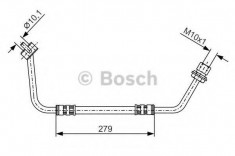 Furtun frana FORD TRANSIT bus 1.7 FT 100 - BOSCH 1 987 476 507 foto