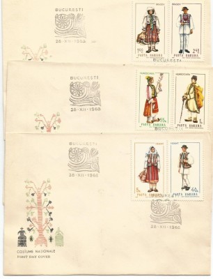 (No4) FDC ROMANIA -1968-L.P.690- Costume nationale I foto