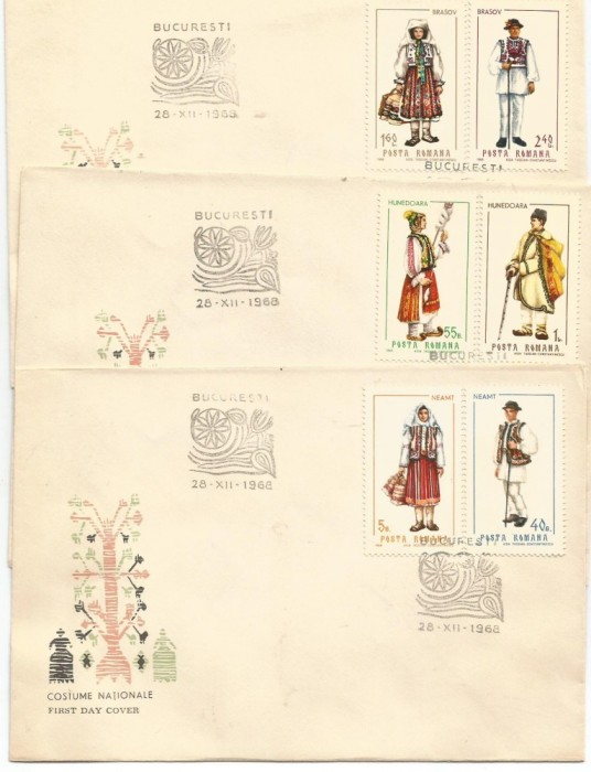 (No4) FDC ROMANIA -1968-L.P.690- Costume nationale I