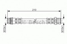 Furtun frana RENAULT SCENIC II 1.6 Hi-Flex - BOSCH 1 987 476 068 foto