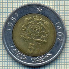 10171 MONEDA - MAROC - 5 DIRHAMS -anul 1987 -starea care se vede