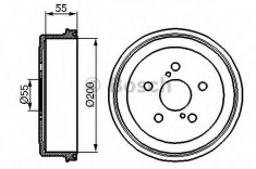 Tambur frana TOYOTA CARINA E limuzina 1.6 - BOSCH 0 986 477 139 foto