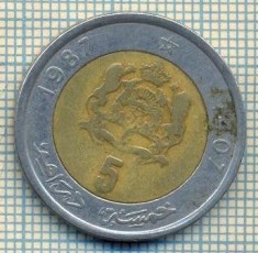 10173 MONEDA - MAROC - 5 DIRHAMS -anul 1987 -starea care se vede