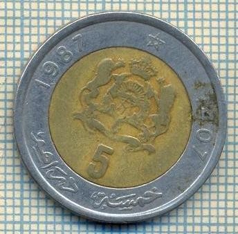 10173 MONEDA - MAROC - 5 DIRHAMS -anul 1987 -starea care se vede foto